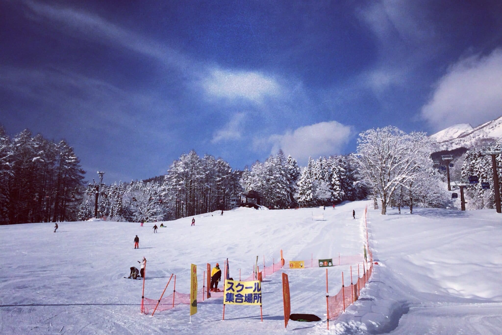 Base slopes at Myoko Suginohara Ski Resort in January